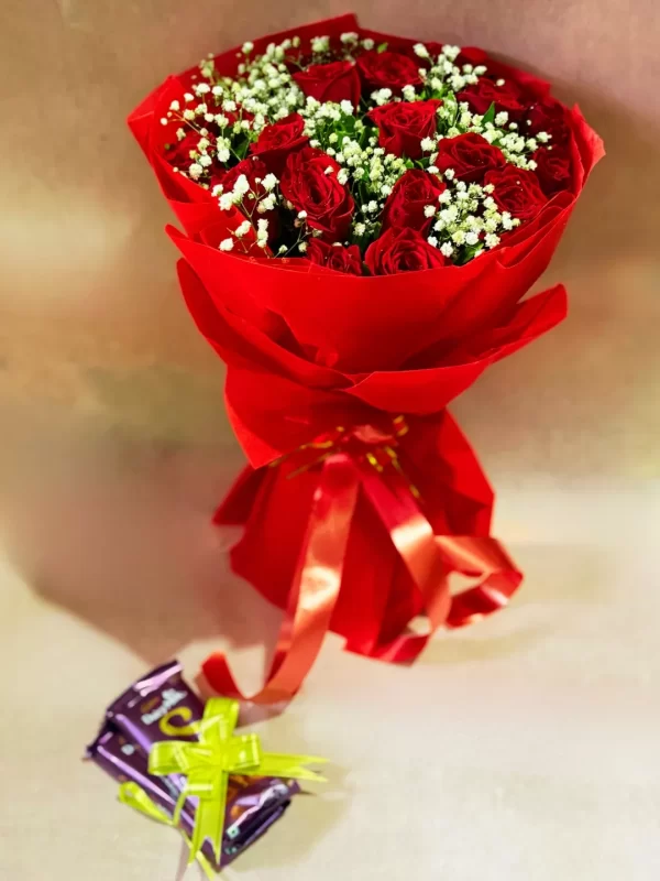 1-69159fb5d678d Classic Red Roses & Gypso Bouquet with Chocolates