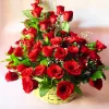 Premium 60 Red Roses Basket Arrangement – Grand Luxury Floral Gift