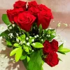 10 Red Rose Vase Arrangement Classic Love Bouquet by GiftWift