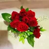 10 Red Rose Vase Arrangement Classic Love Bouquet by GiftWift