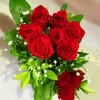 10 Red Rose Vase Arrangement Classic Love Bouquet by GiftWift
