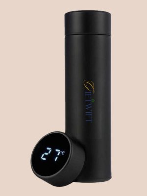 Smart LED Temperature Display Bottle – Premium Vacuum Insulated Flask (Black)