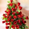 Premium 60 Red Roses Basket Arrangement – Grand Luxury Floral Gift