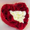 3-6921c2b44cc5a Elegant Heart-Shaped Red & White Roses Box Arrangement