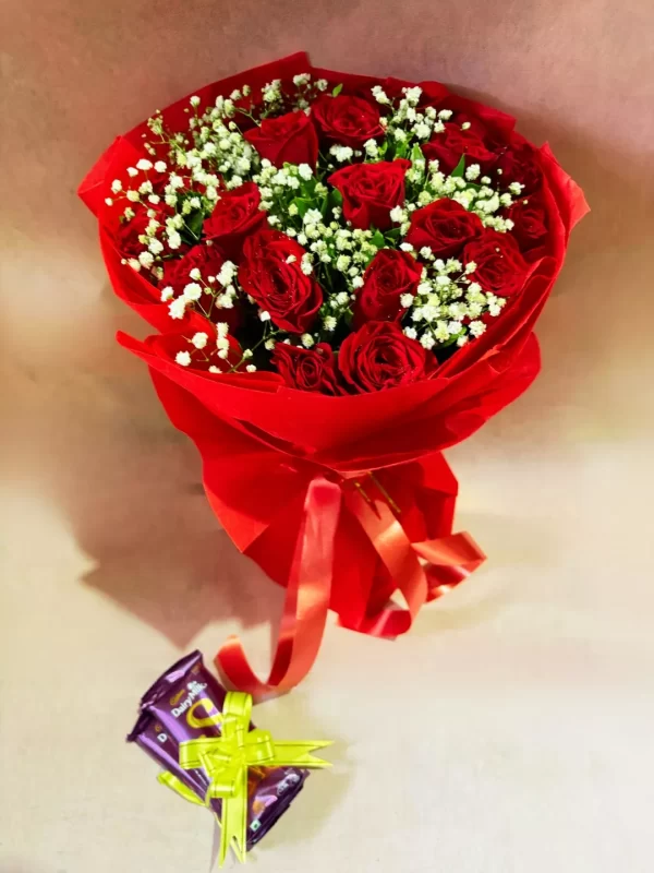 4-69159fa7337be Classic Red Roses & Gypso Bouquet with Chocolates