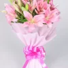 5-6921c27f429d6 Elegant Pink Lily Blossom Bouquet