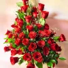 Premium 60 Red Roses Basket Arrangement – Grand Luxury Floral Gift