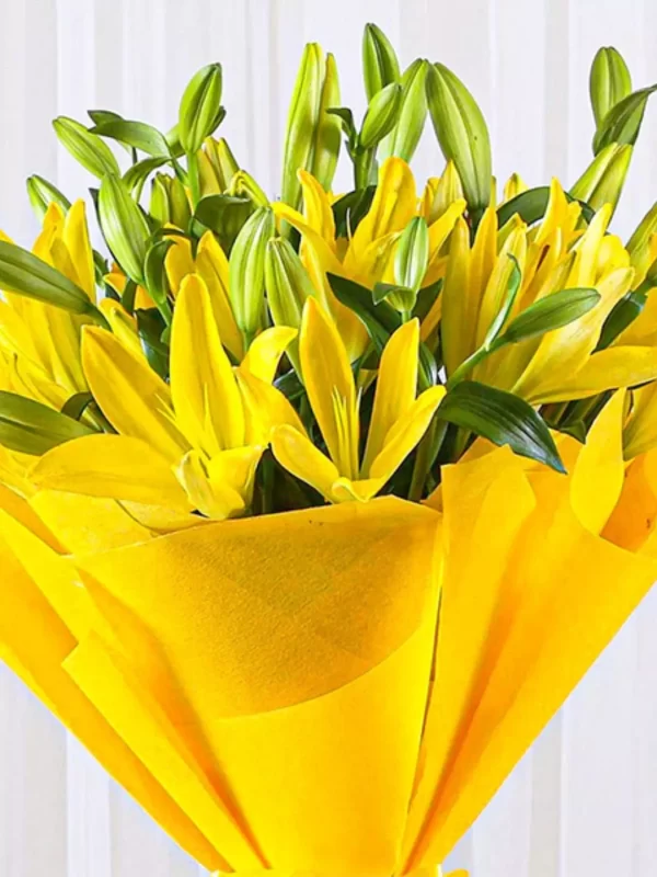 Sunshine Yellow Lily Bouquet