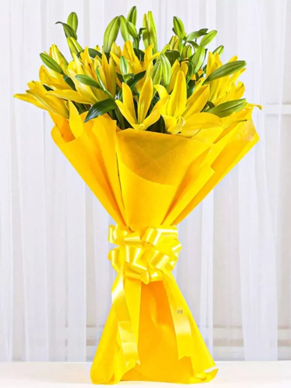 Sunshine Yellow Lily Bouquet