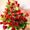 Premium 60 Red Roses Basket Arrangement – Grand Luxury Floral Gift