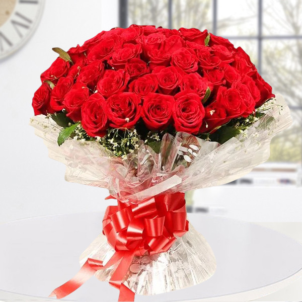 50 Red Roses Grand Luxury Hand Bouquet
