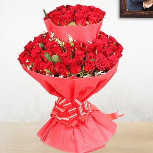 GW-00172 100 Red Roses Double-Layer Premium Grand Bouquet