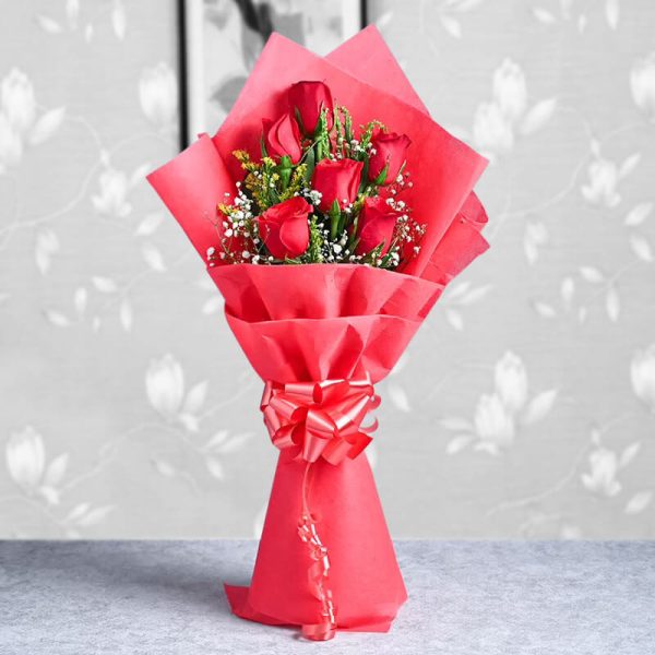 12 Red Roses Elegant Bouquet