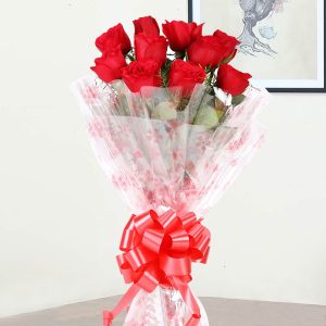GW-0036 12 Red Roses Hand Bouquet – Classic Love Gift