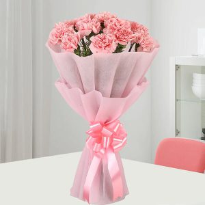 Pink Carnations Fresh Hand Bouquet