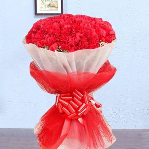 GW-0064 20 Red Carnations Bouquet