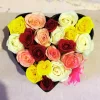 Heart-Shaped Rose Box Mixed Roses Love Arrangement by GiftWift