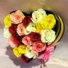Heart-Shaped Rose Box Mixed Roses Love Arrangement by GiftWift
