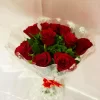 10 Red Roses Hand Tied Bouquet