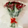 10 Red Roses Hand Tied Bouquet