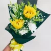 2 Yellow Sunflowers Mixed Hand Bouquet