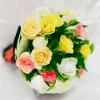 15 Mixed Color Roses Hand Bouquet