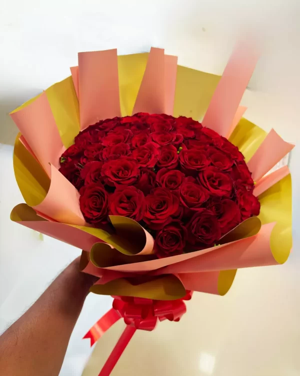 50 Red Roses Luxury Hand-Tied Bouquet