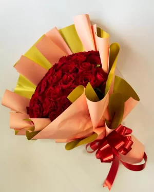 50 Red Roses Luxury Hand-Tied Bouquet