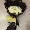 20 White Carnations Luxury Hand Bouquet