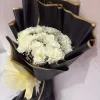 20 White Carnations Luxury Hand Bouquet