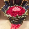 45 Red Roses with Pink Center Luxury Bouquet