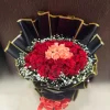 45 Red Roses with Pink Center Luxury Bouquet