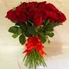 30 Red Roses Glass Vase Bouquet