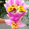 5 Yellow Sunflower Mixed Hand Bouquet