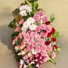 Mixed Pink Chrysanthemum Sunflower Standing Bouquet