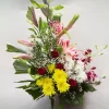 Mixed Lily Chrysanthemum Basket Flower Arrangement