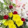 Mixed Lily Chrysanthemum Basket Flower Arrangement