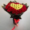 70 Red Roses, 32 Chocolate Heart Bouquet