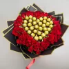 70 Red Roses, 32 Chocolate Heart Bouquet