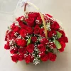 100 Red Roses Basket Arrangement