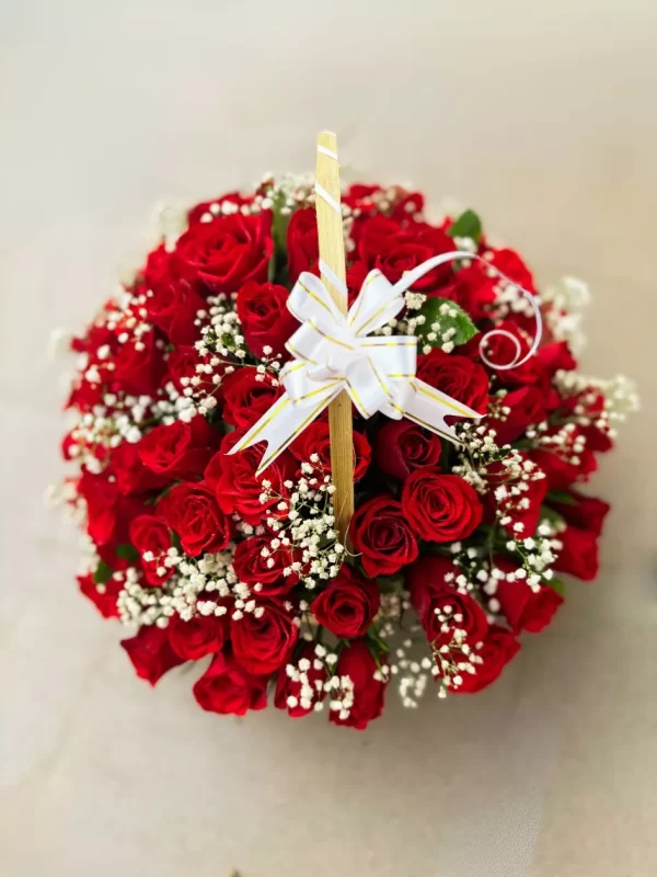 100 Red Roses Basket Arrangement