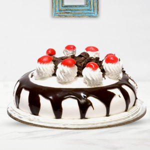 Classic Choco Vanilla Cake with Cherries