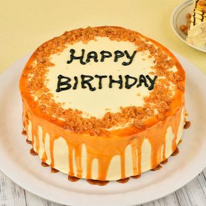 Caramel Drip Cream Cake