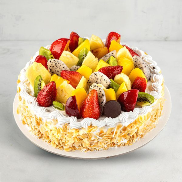 Premium Fresh Fruit Topped Cream Cake