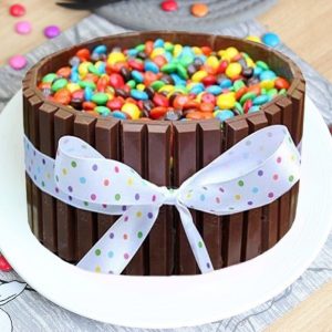 KitKat Wall Chocolate Cake with Colorful Gems