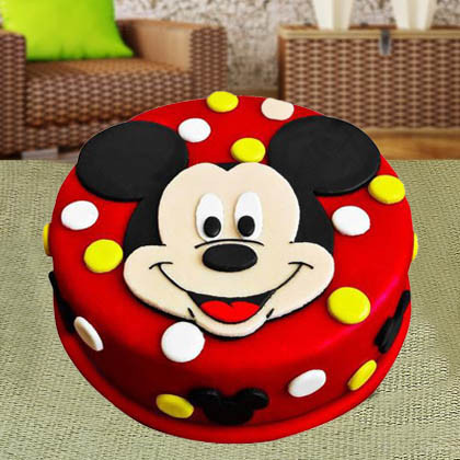 Mickey Mouse Theme Fondant Cake