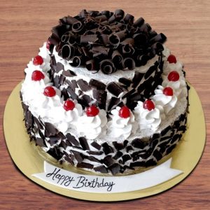 Two-Tier Black Forest Birthday Celebration Cake