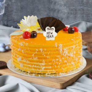 Mango New Year Celebration Cake with Premium Decor