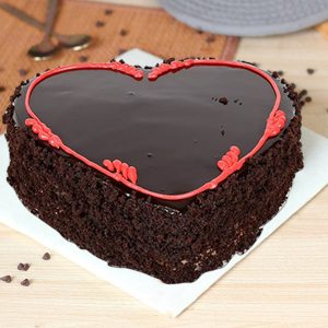 Heart Shape Chocolate Truffle Love Cake