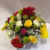 Mixed Gerbera Rose Basket Arrangement
